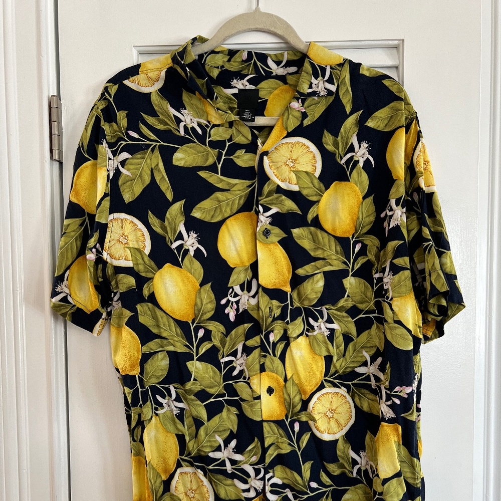 Men's Patterned Resort Shirt (L)